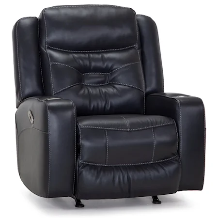 Casual Dual Power Rocker Recliner with USB Port and Cup Holder